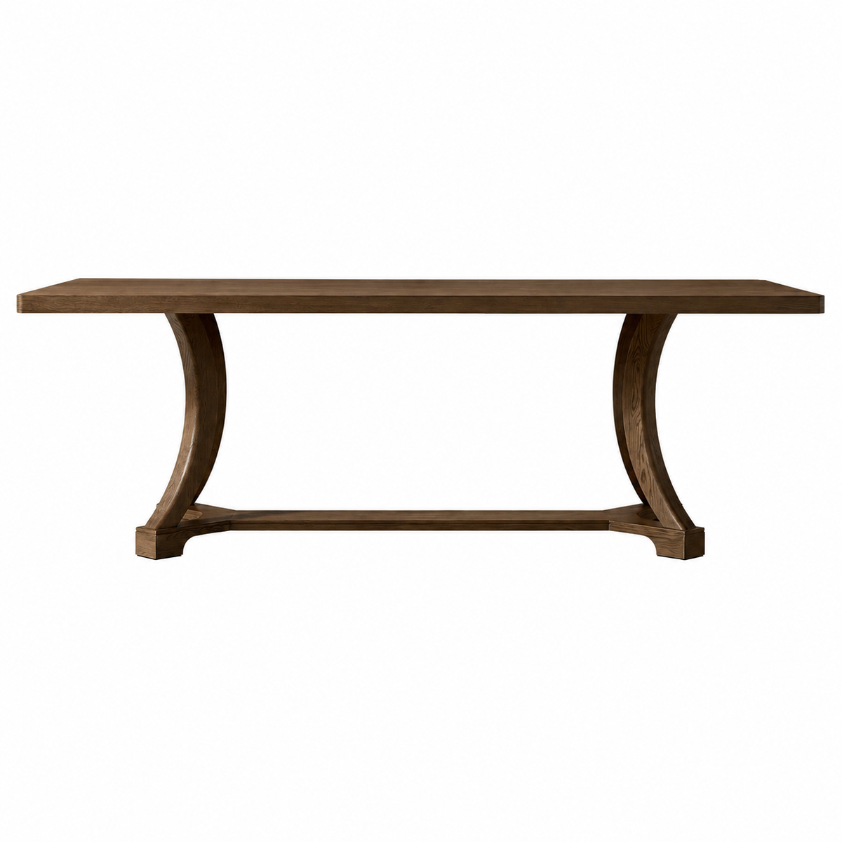 Genevieve Rectangular Dining Table in natural oak on a white background