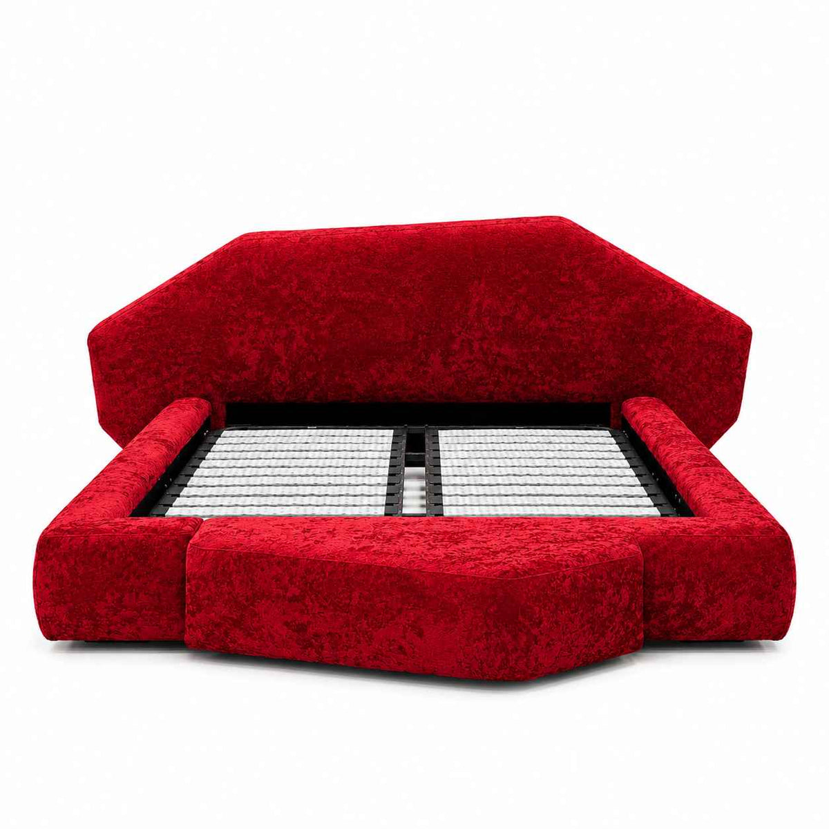Crimson Sculpted Bed