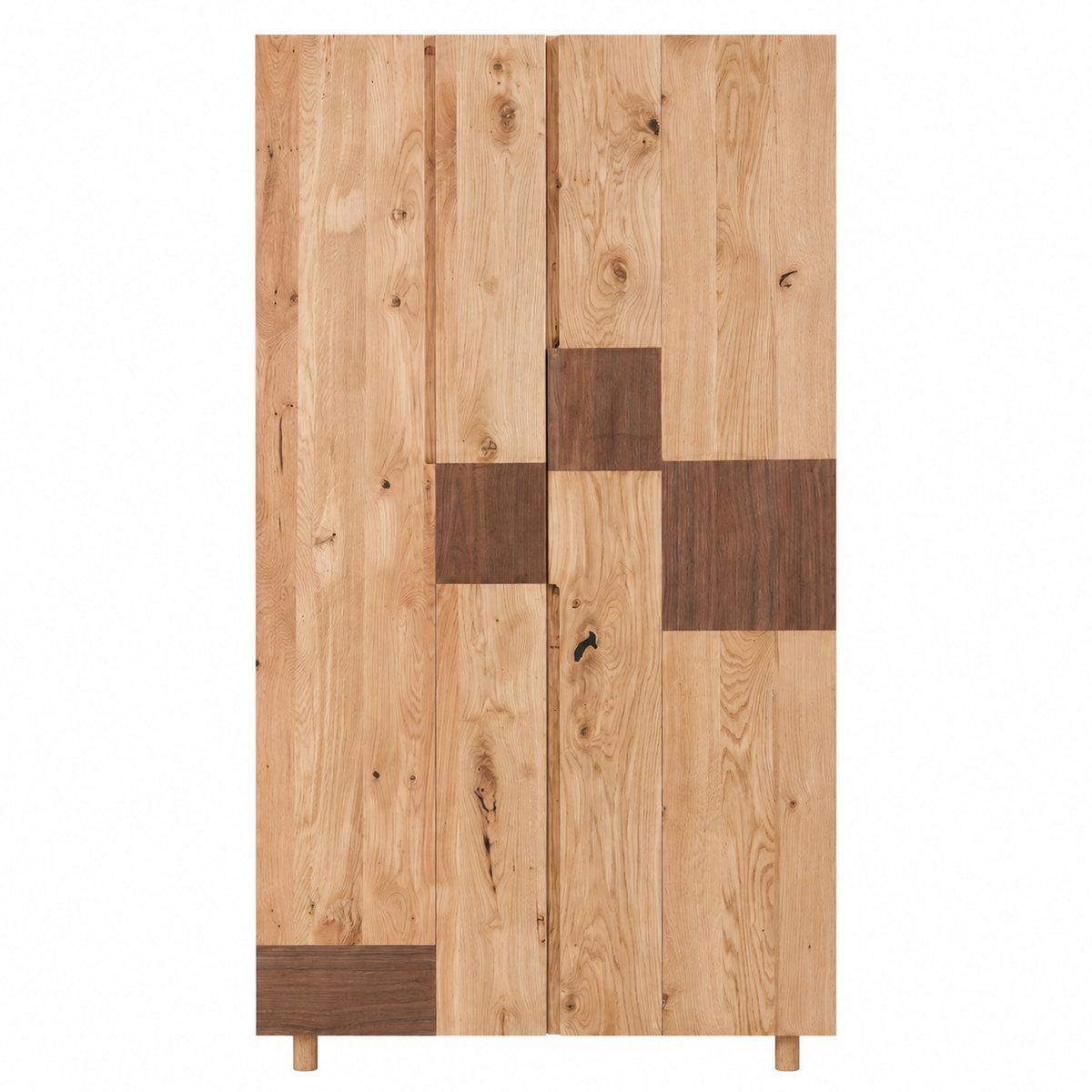 Patchwork Oak Cabinet