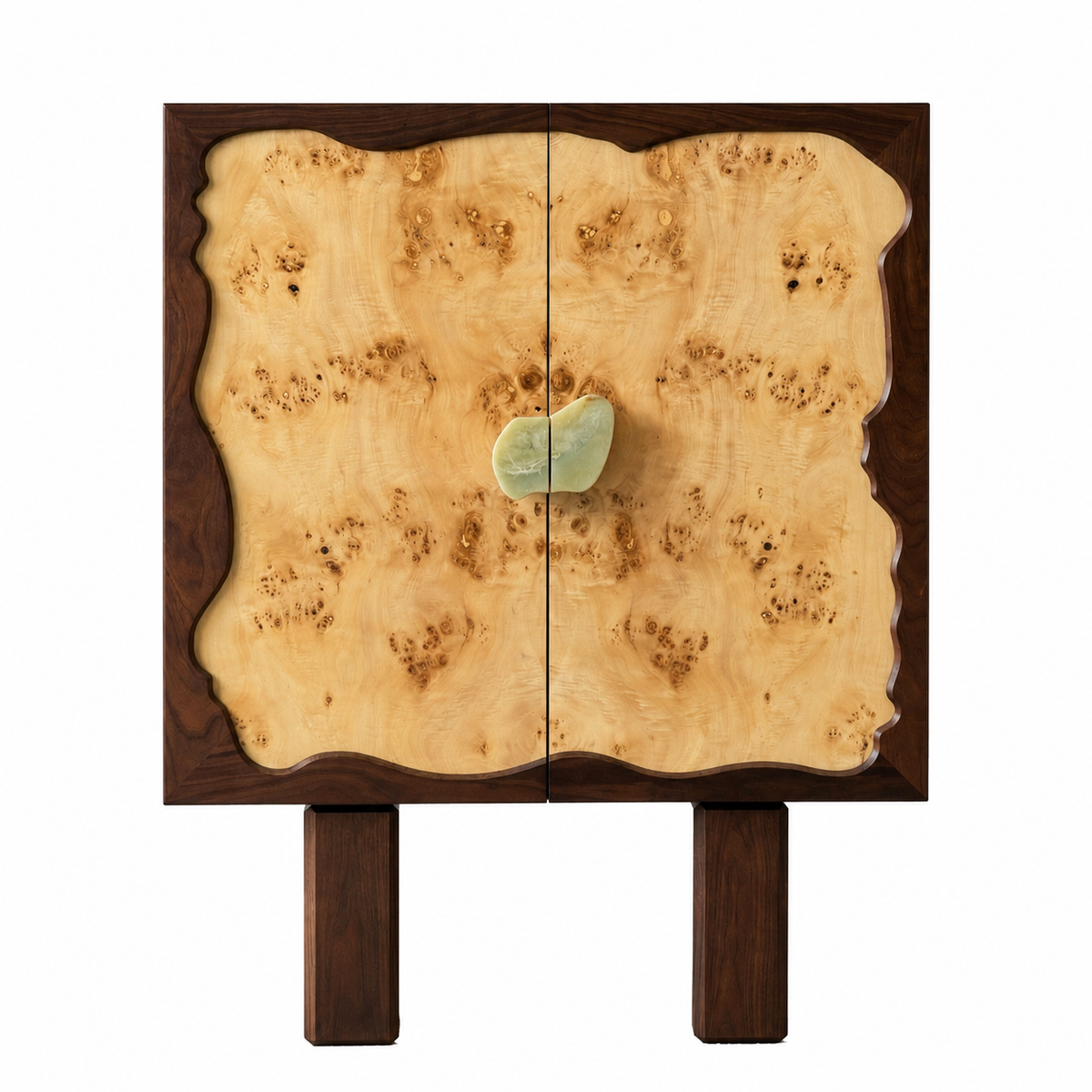 Burl Frame Accent Cabinet