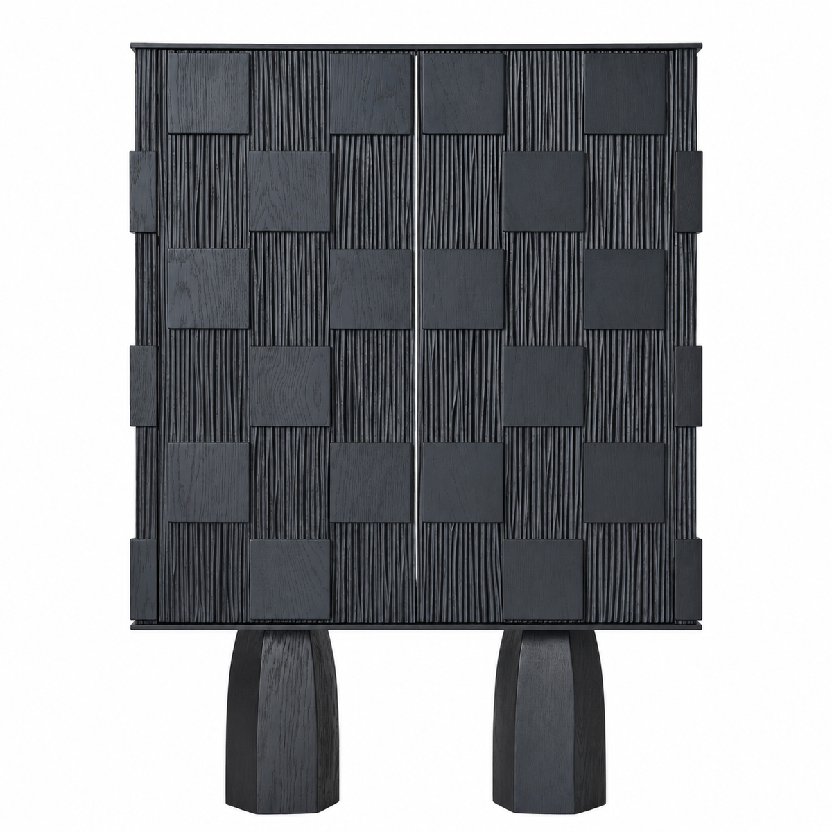 Noir Weave Accent Cabinet