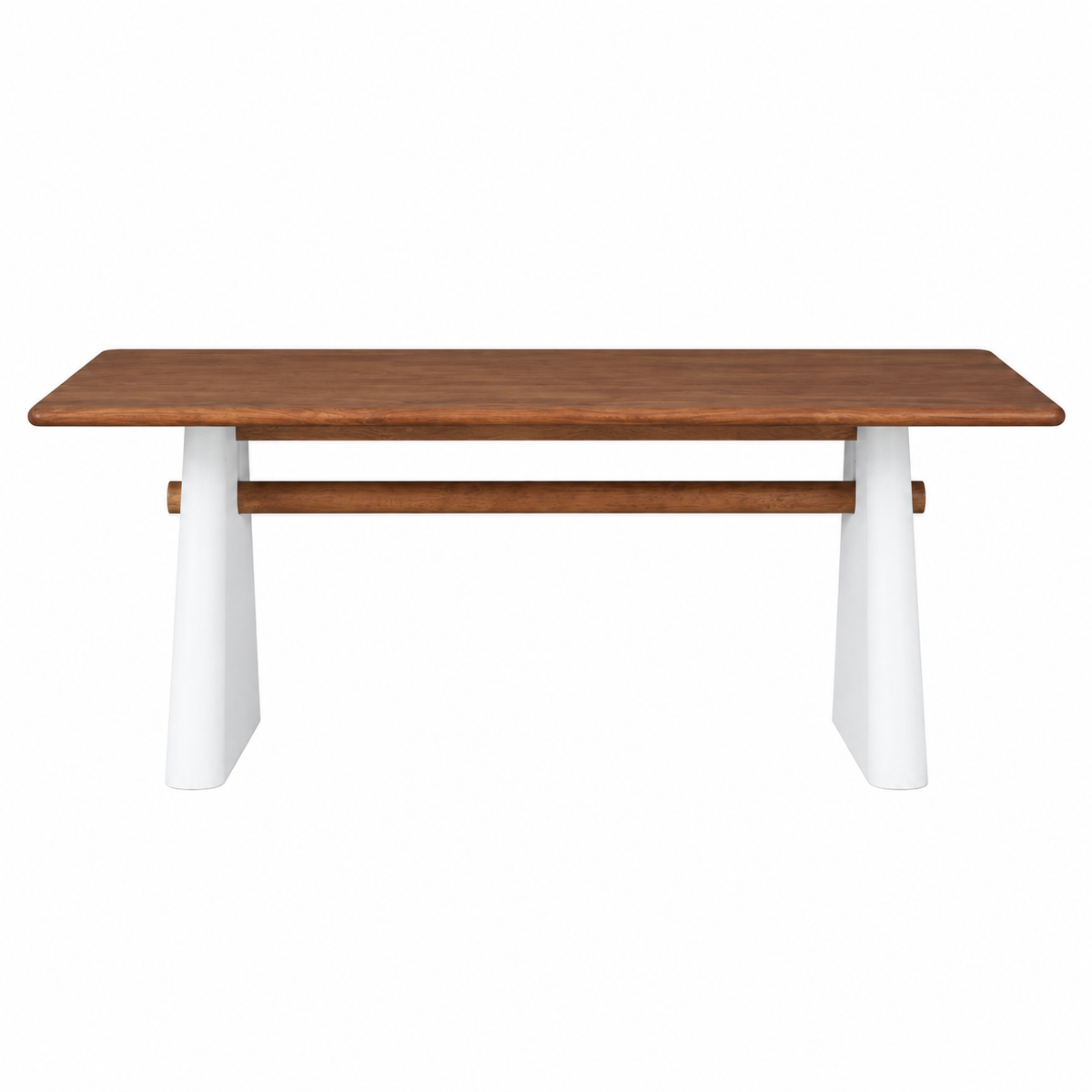 Trestle White Leg Dining Table white background cover image