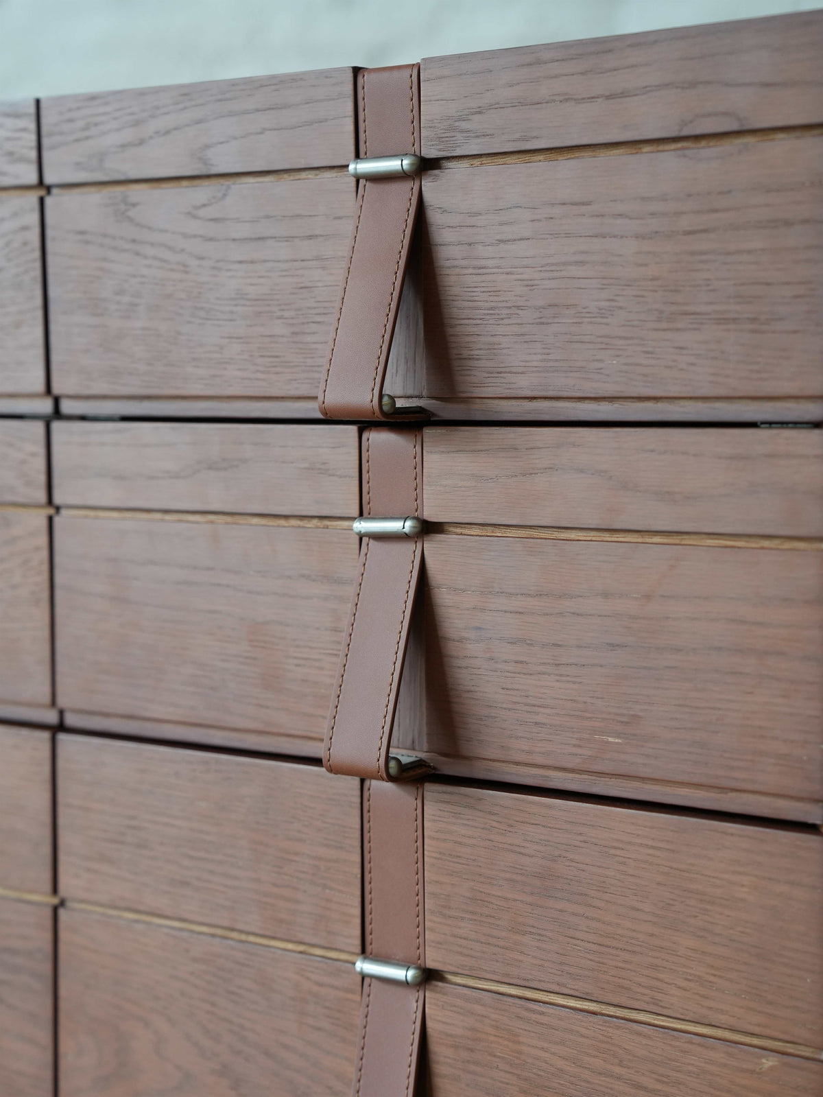 Leather Pull Walnut Cabinet detail image 5