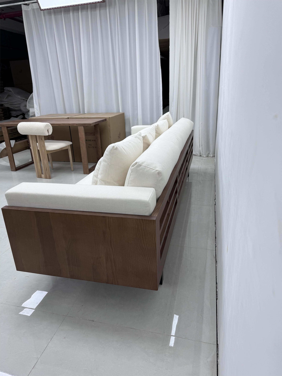 Ivory Slim Frame Sofa detail image 4