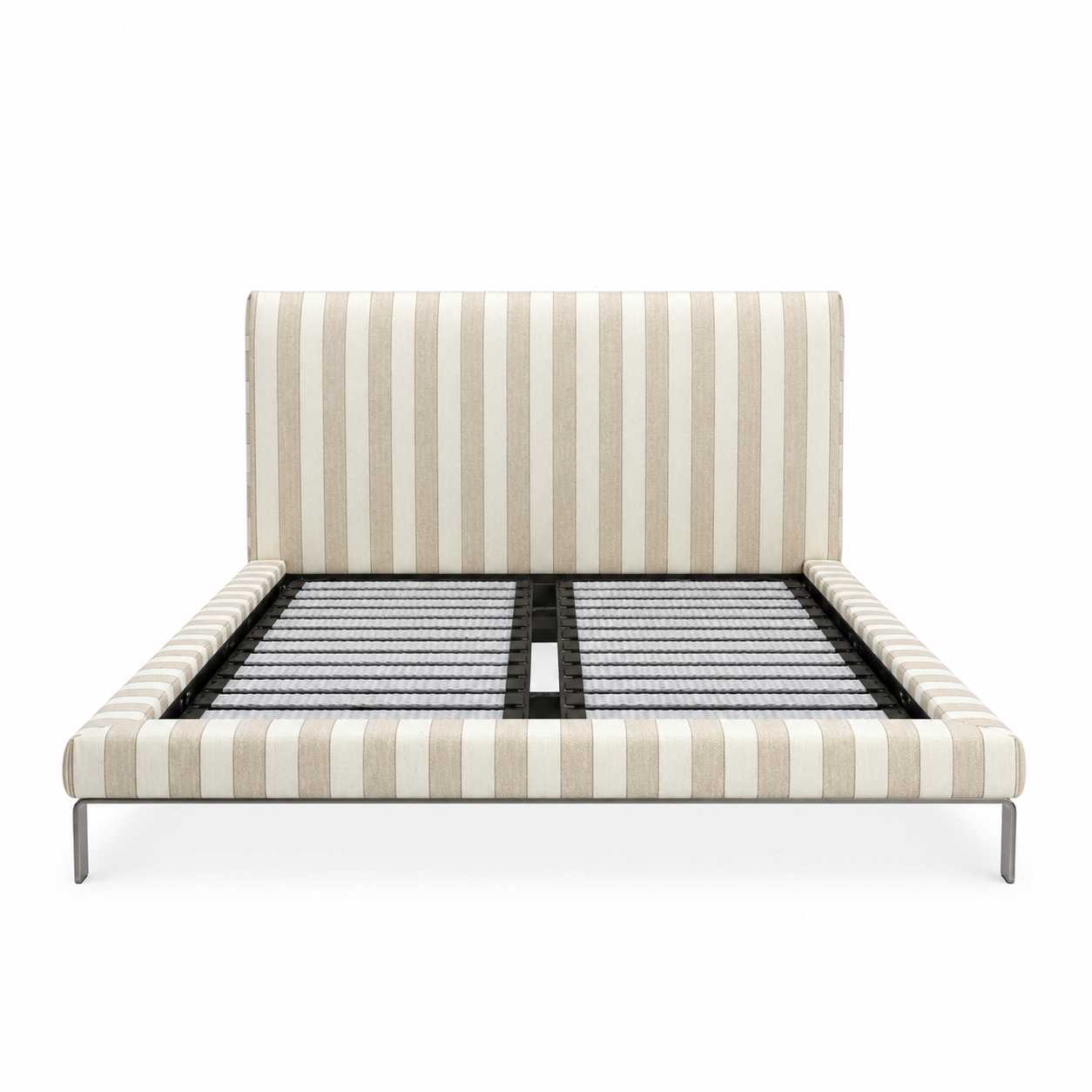 Pinstripe Upholstered Bed
