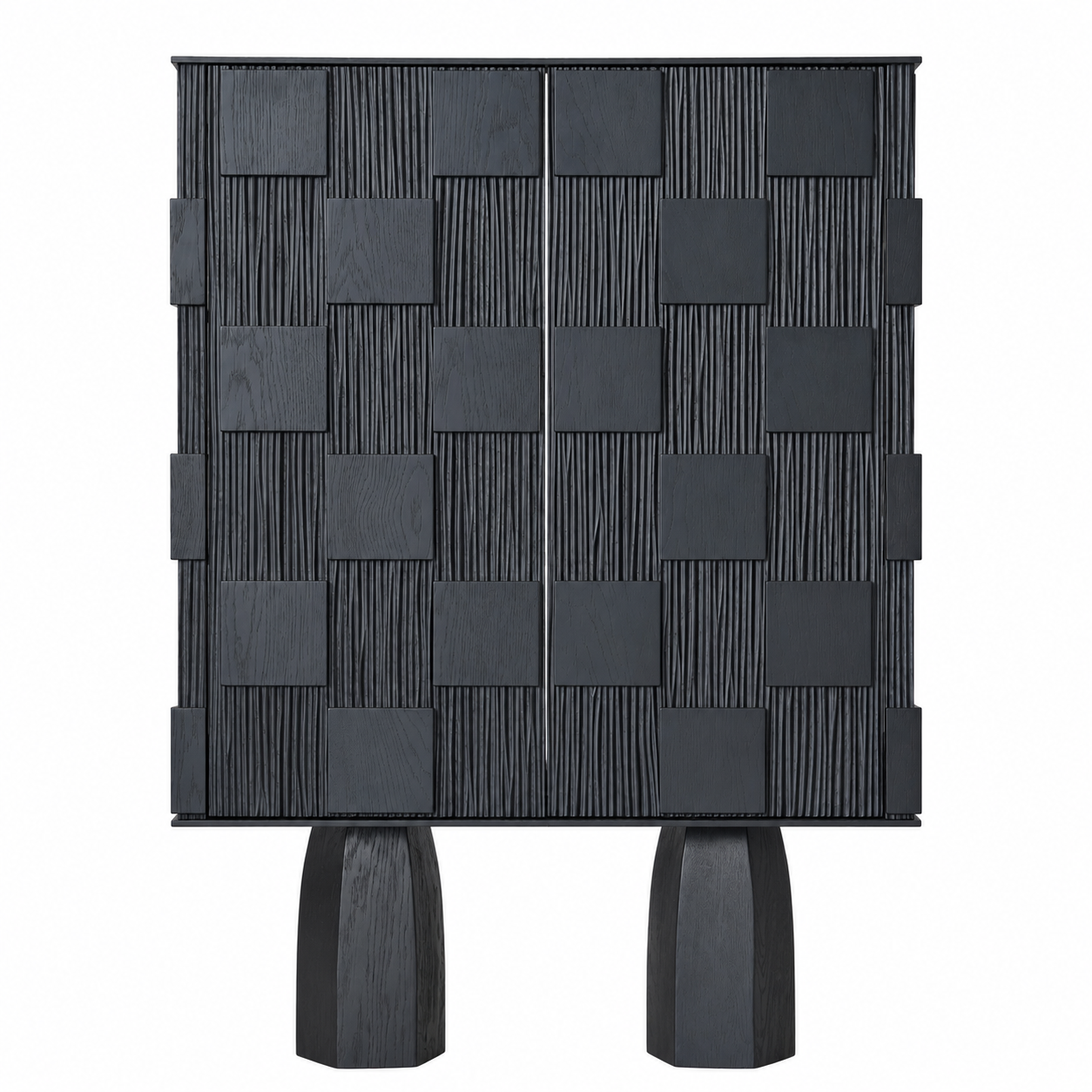 Noir Weave Accent Cabinet