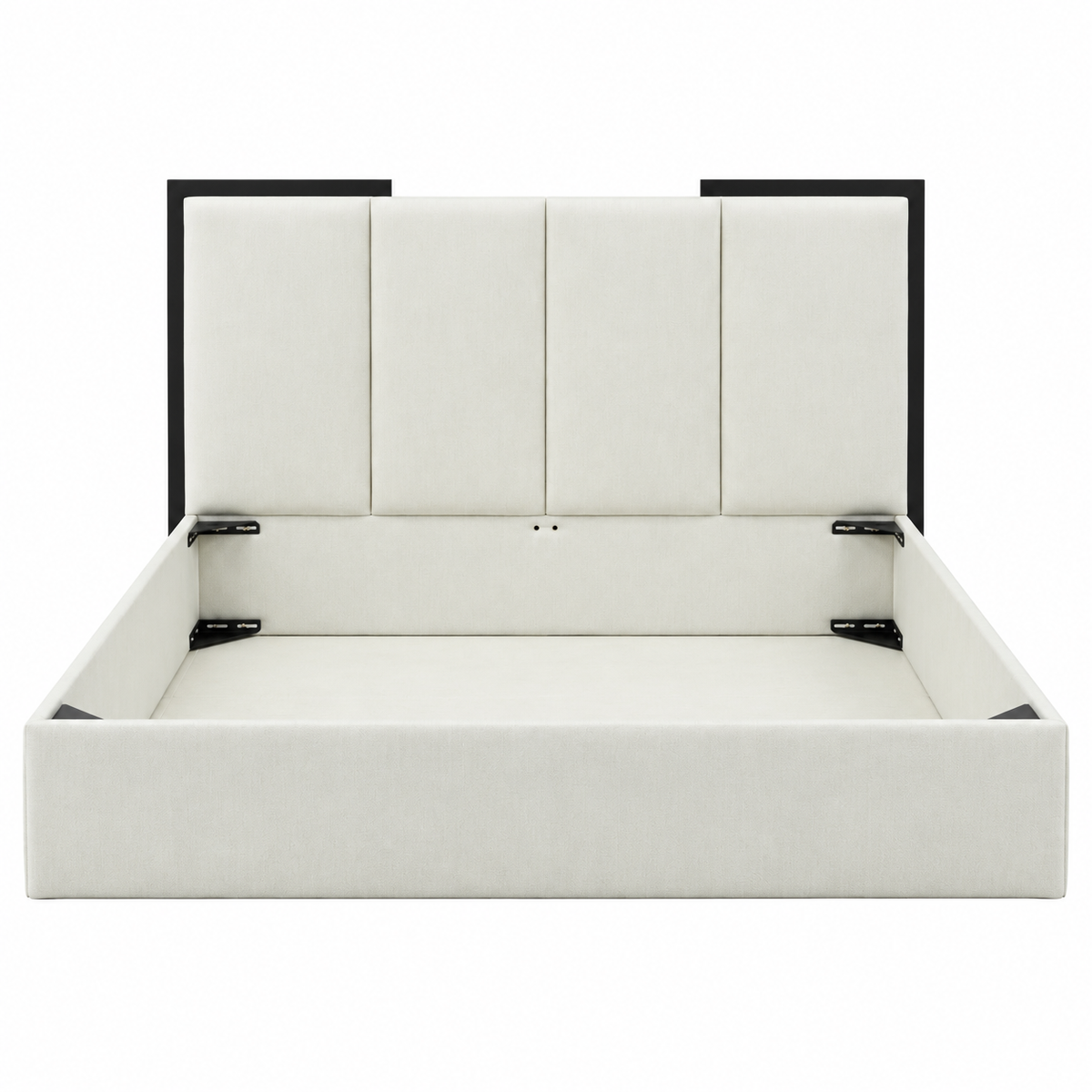 Ivory Rail Platform Bed white background cover image