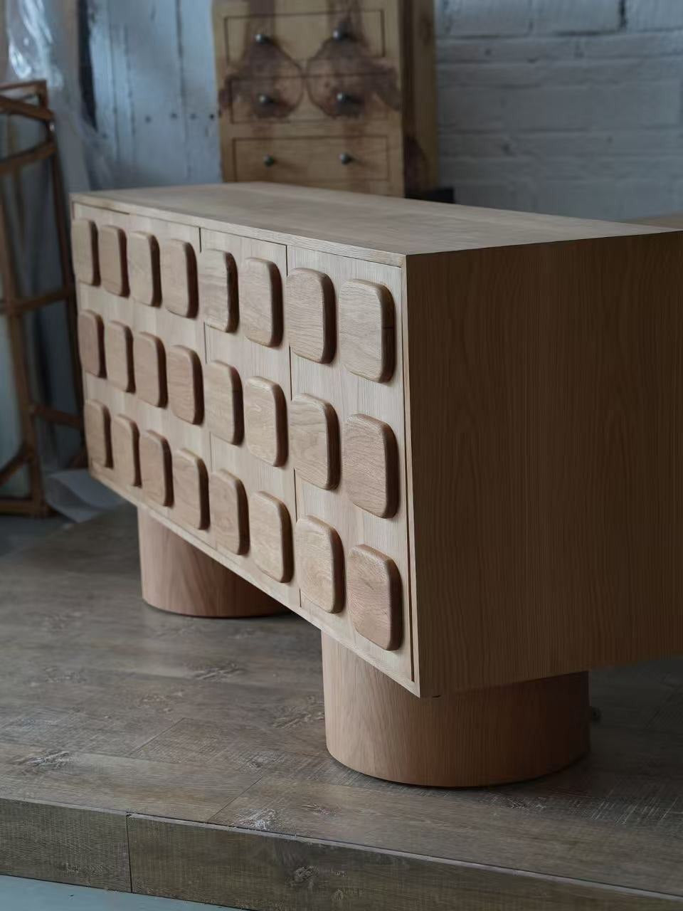 Oak Tile Front Sideboard detail image 4