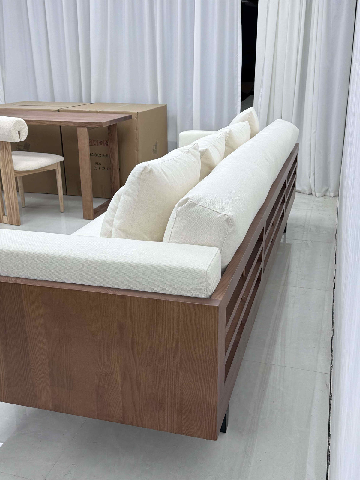 Ivory Slim Frame Sofa detail image 5