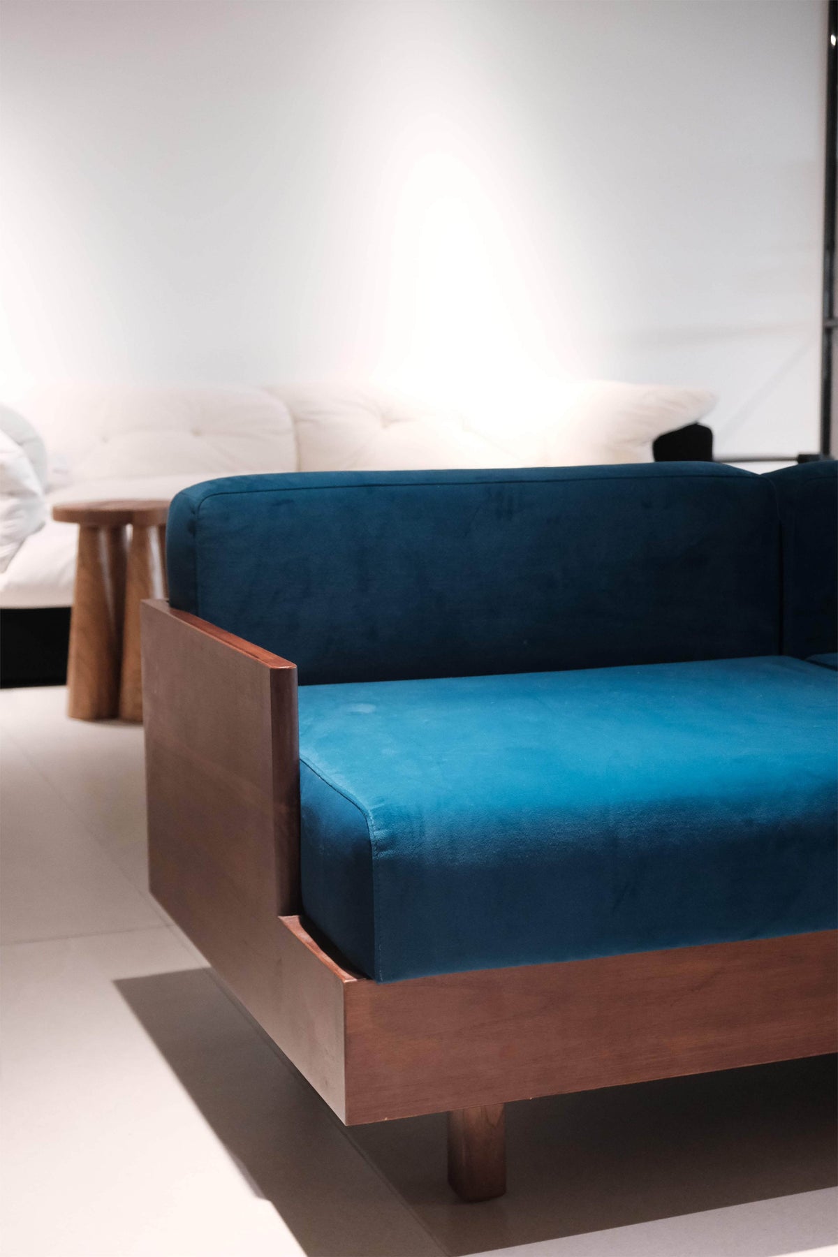Azure Wood Frame Sofa detail image 2